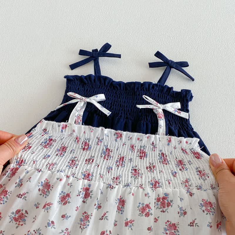 ベビー用無地/花柄ストラップロンパース - image 7