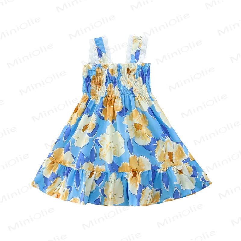 幼児用女の子レース花柄ノースリーブDress - image 2