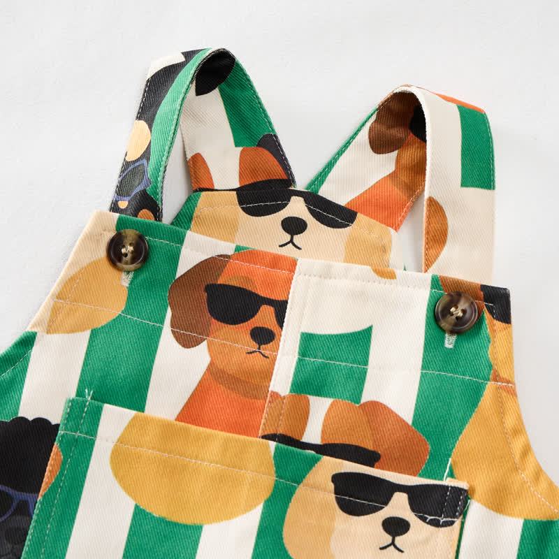 ベビー・幼児用子犬柄ストライプオーバーオール - image 4