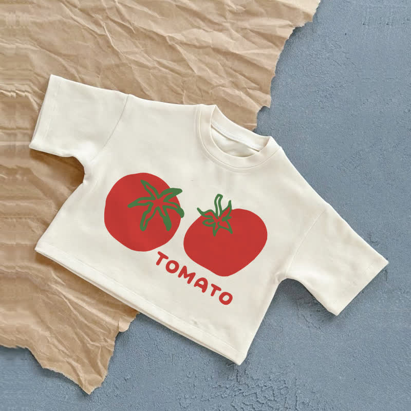TOMATOベビーホワイト サマーカジュアルTシャツ - 白 - 2～3歳 - image 1