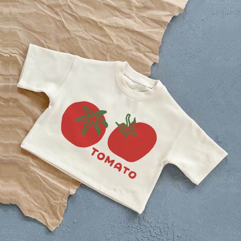 TOMATOベビーホワイト サマーカジュアルTシャツ - 白 - 2～3歳 - image 1