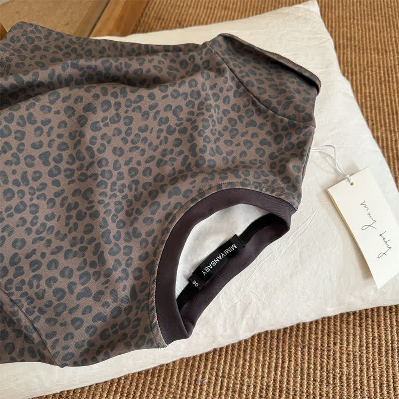 幼児用ヒョウ柄クルーネックTシャツ - image 4