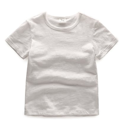 幼児用無地クルーネックTシャツ - 白 - 7-8T - image 2