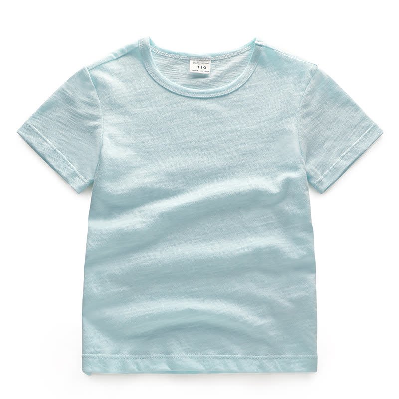 幼児用無地クルーネックTシャツ - 水色 - 7-8T - image 6
