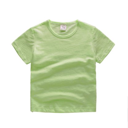 幼児用無地クルーネックTシャツ - 緑 - 7-8T - image 7