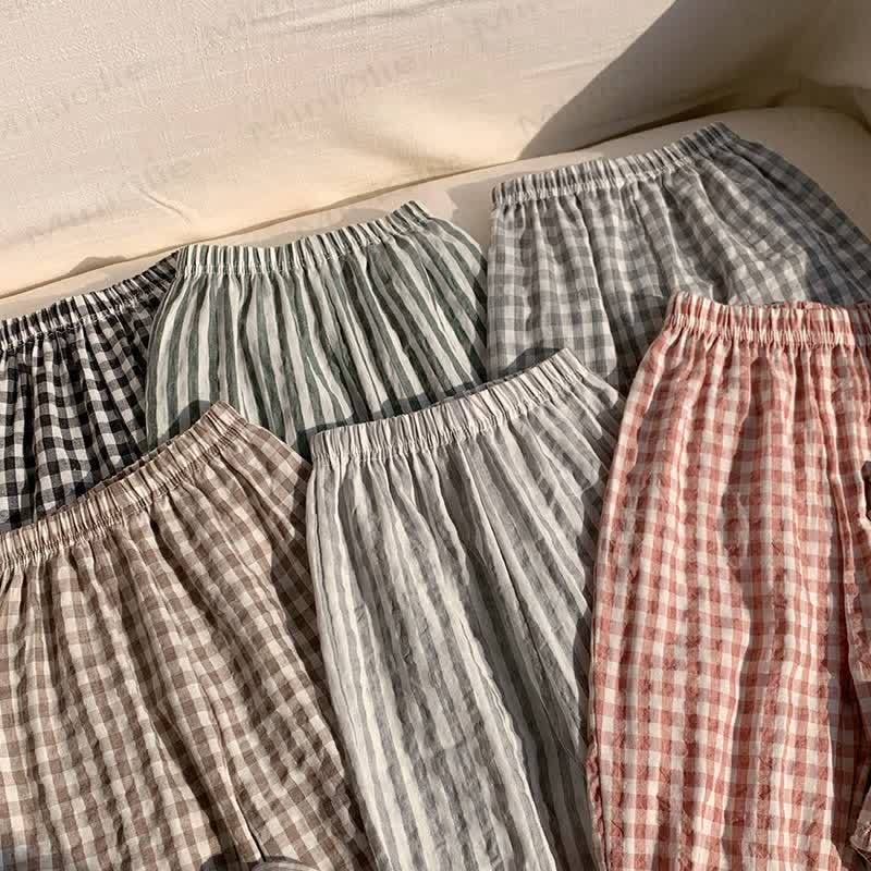 幼児用コットン製ストライプまたはチェック柄パンツ - image 8