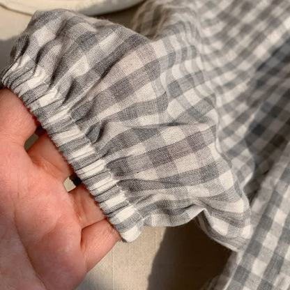 幼児用コットン製ストライプまたはチェック柄パンツ - image 9