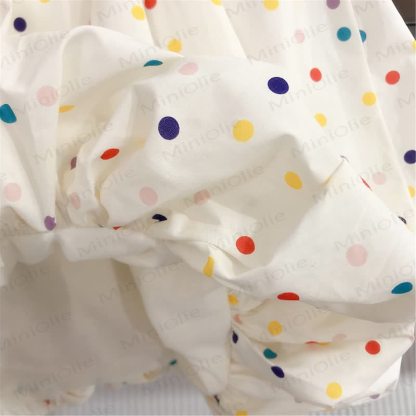 幼児用女の子向けコットン製水玉模様ノースリーブDress - image 5