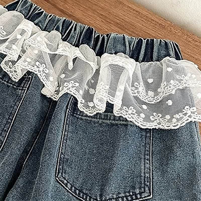 ベビー・幼児用 女の子用 花柄レース デニムショートパンツ - image 4