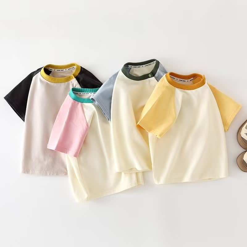 ベビー・幼児用ショルダーボタン付きラグランTシャツ - image 1