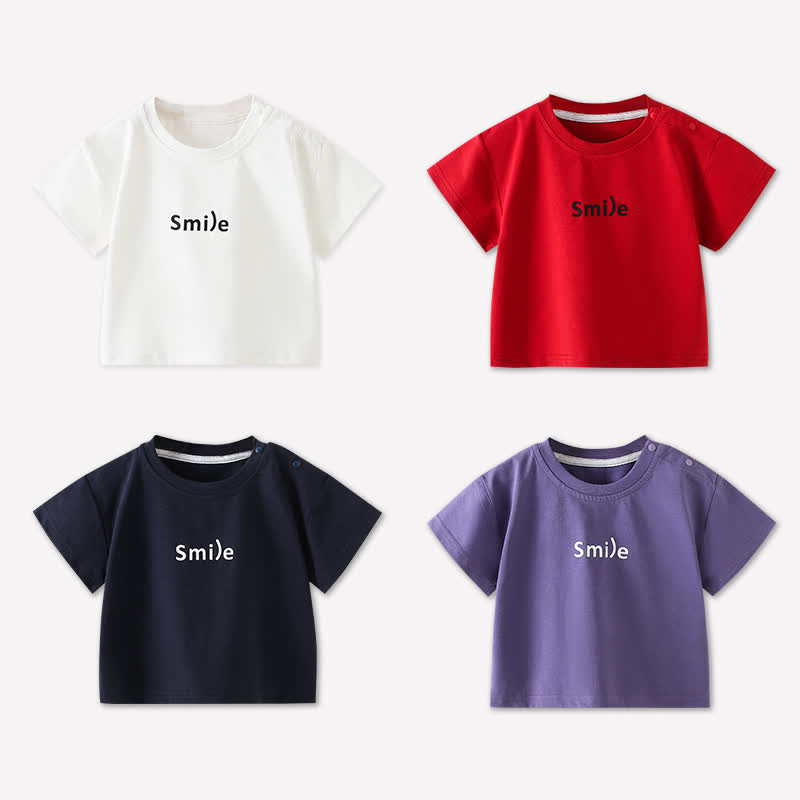 SMILE幼児用クルーネックカジュアルTシャツ - image 1