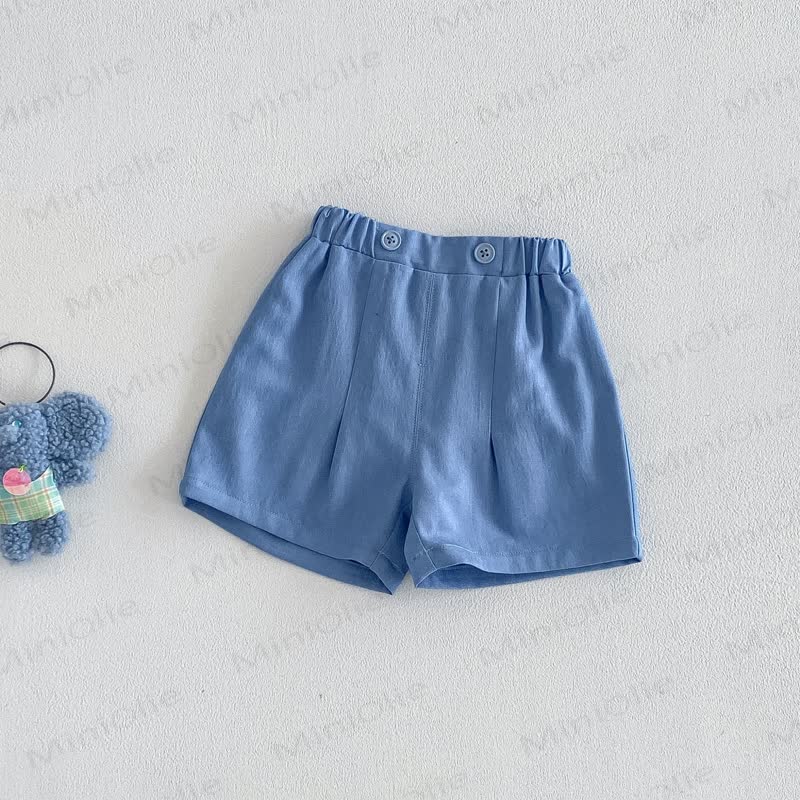 ベビー・幼児男の子用コットンチェックシャツまたは無地ショートパンツ - 青いショートパンツ - 3～4歳 - image 5