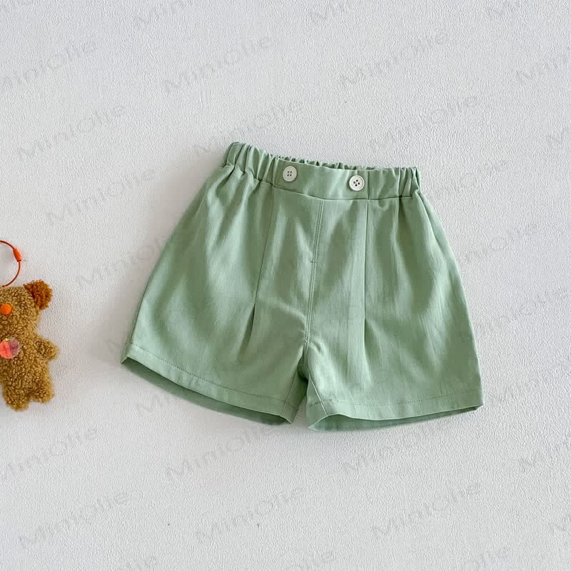 ベビー・幼児男の子用コットンチェックシャツまたは無地ショートパンツ - グリーンショーツ - 3～4歳 - image 6