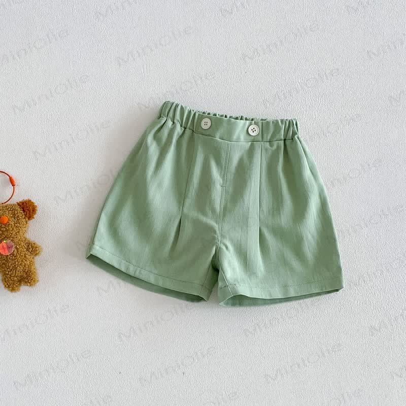 ベビー・幼児男の子用コットンチェックシャツまたは無地ショートパンツ - グリーンショーツ - 3～4歳 - image 6