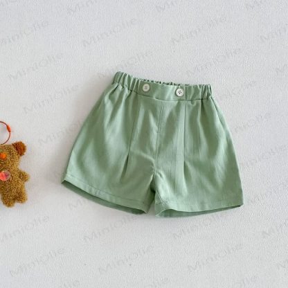 ベビー・幼児男の子用コットンチェックシャツまたは無地ショートパンツ - グリーンショーツ - 3～4歳 - image 6