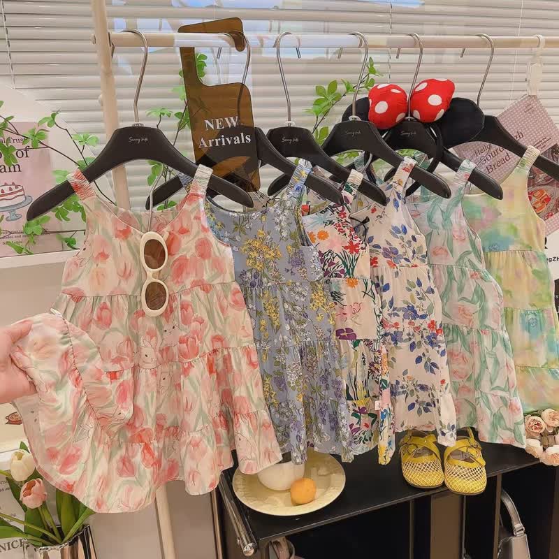 幼児・キッズ ガールズ 花柄プリント ノースリーブDress - image 1