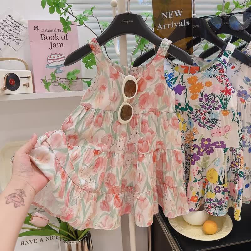 幼児・キッズ ガールズ 花柄プリント ノースリーブDress - ピンク - 12～13歳 - image 6