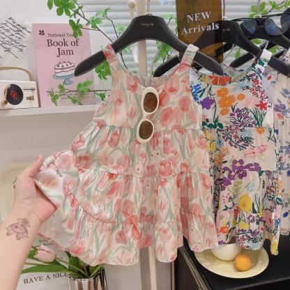 幼児・キッズ ガールズ 花柄プリント ノースリーブDress - ピンク - 12～13歳 - image 6
