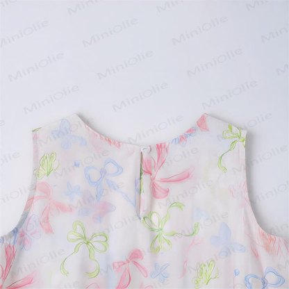 幼児・キッズ ガールズ リボン 花柄 フリル ノースリーブDress - image 3