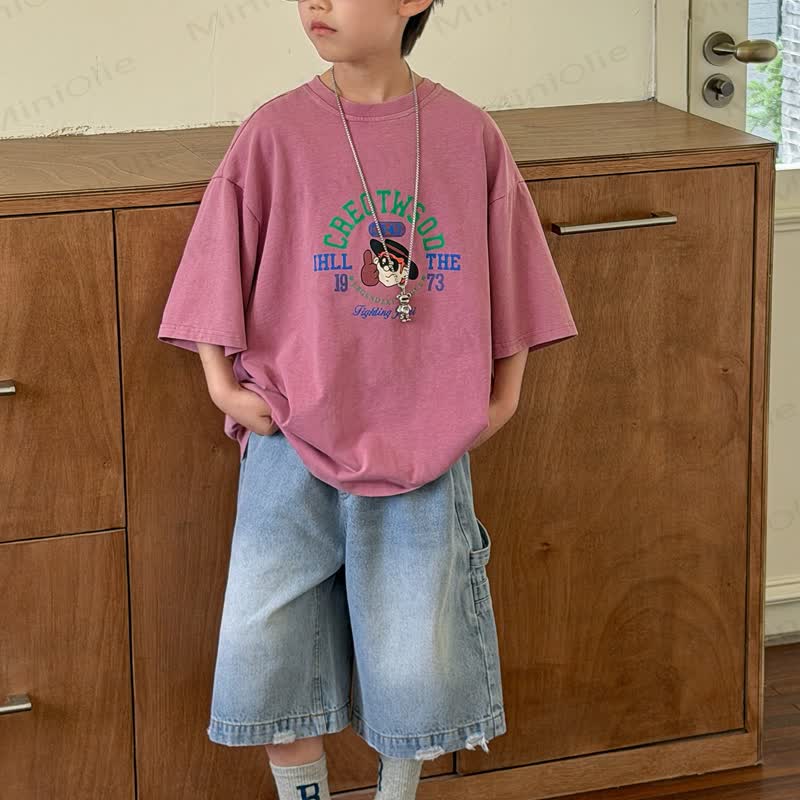 幼児・男の子用 ウォッシュドデニム無地ブルーショートパンツ - image 3