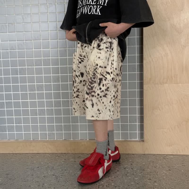 幼児・男の子用 ヒョウ柄コットンショートパンツ - image 2