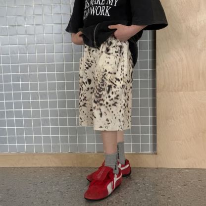 幼児・男の子用 ヒョウ柄コットンショートパンツ - image 2