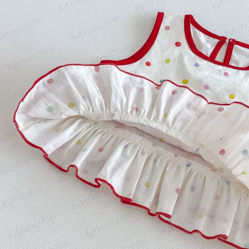 ベビー・幼児用女の子向け水玉模様フリルタンクトップ＆パンツセット - image 6