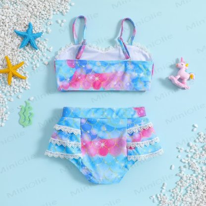 幼児用女の子マーメイドツーピース水着 - image 2