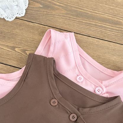 ベビー・幼児用女の子向けフリルタンクトップと水玉模様パンツのセット - image 6