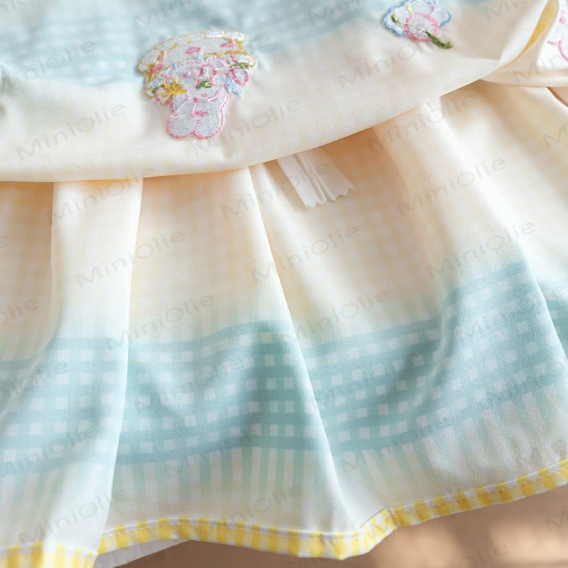 幼児用女の子向けケーキ柄チェックレース襟Dress - image 8