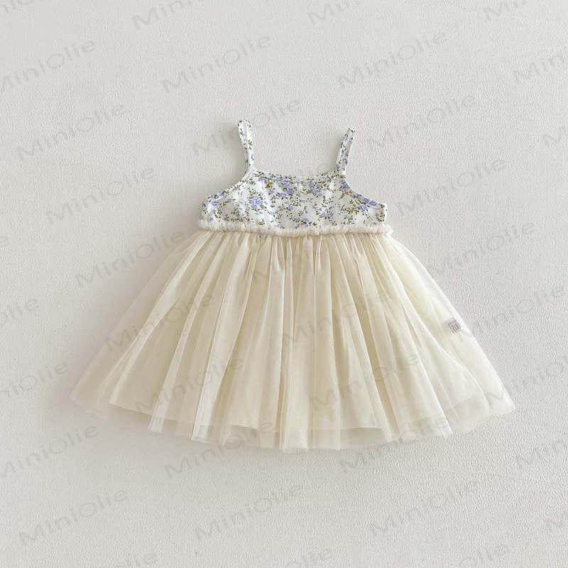 ベビーフローラルチュールノースリーブDress - ベージュ - 2～3歳 - image 2