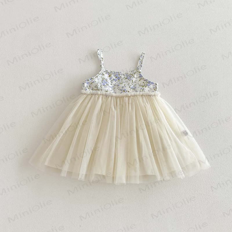 ベビーフローラルチュールノースリーブDress - ベージュ - 2～3歳 - image 2