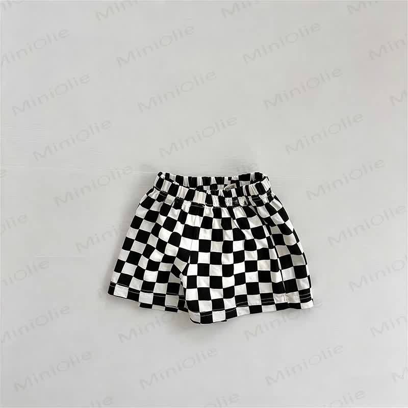 ベビー・幼児用チェック柄ショートパンツ - 黒 - 4～5歳 - image 3
