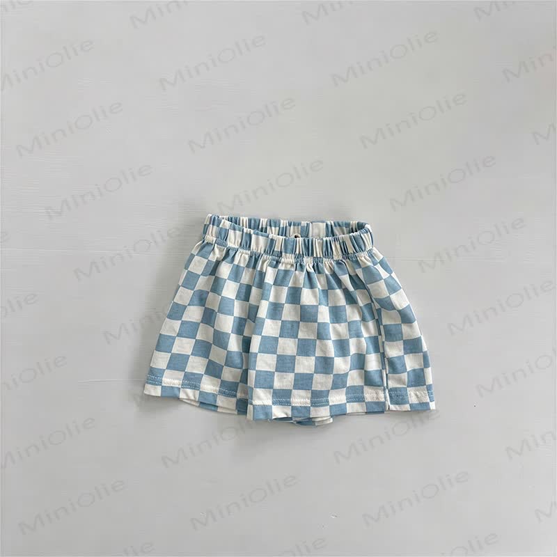 ベビー・幼児用チェック柄ショートパンツ - 青 - 4～5歳 - image 2