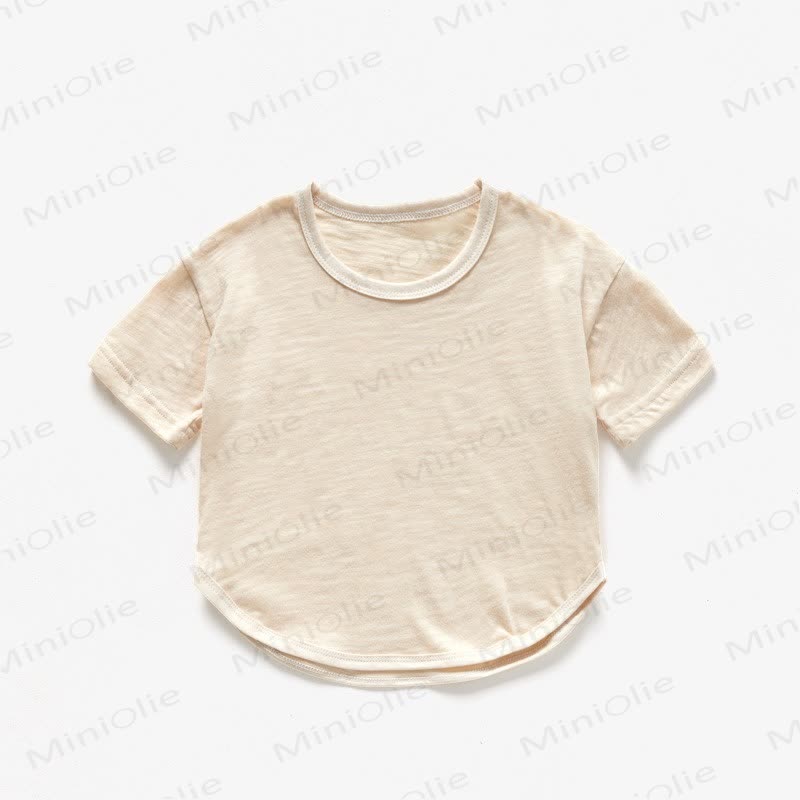 ベビー・幼児用無地サマーTシャツ - ベージュ - 4～5歳 - image 2