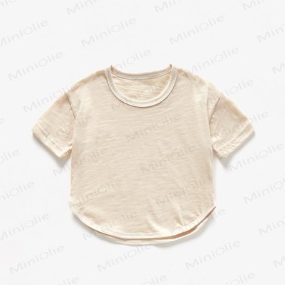 ベビー・幼児用無地サマーTシャツ - ベージュ - 4～5歳 - image 2