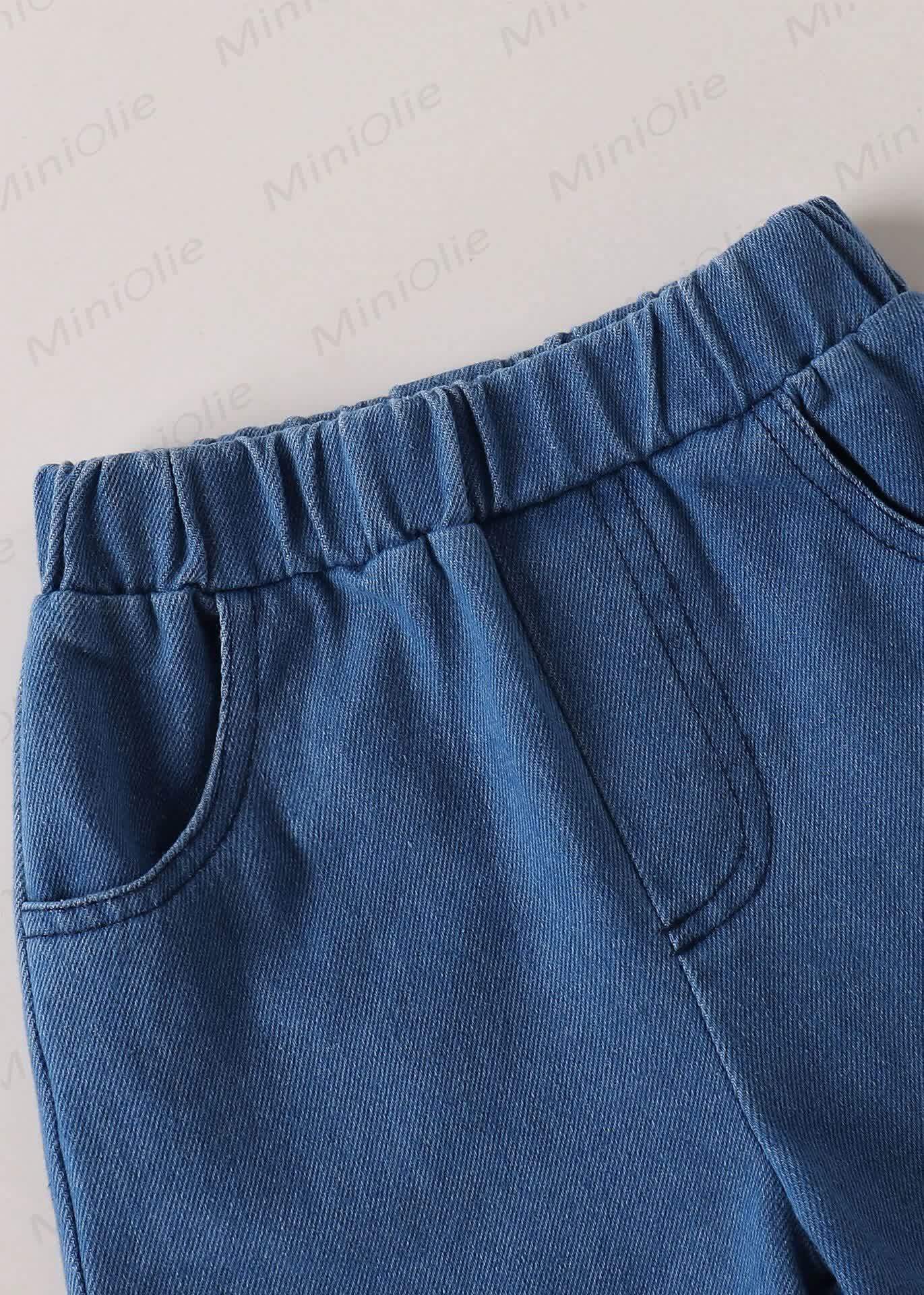 幼児用女の子向け花柄フリルタンクトップとデニムショートパンツのセット - image 4