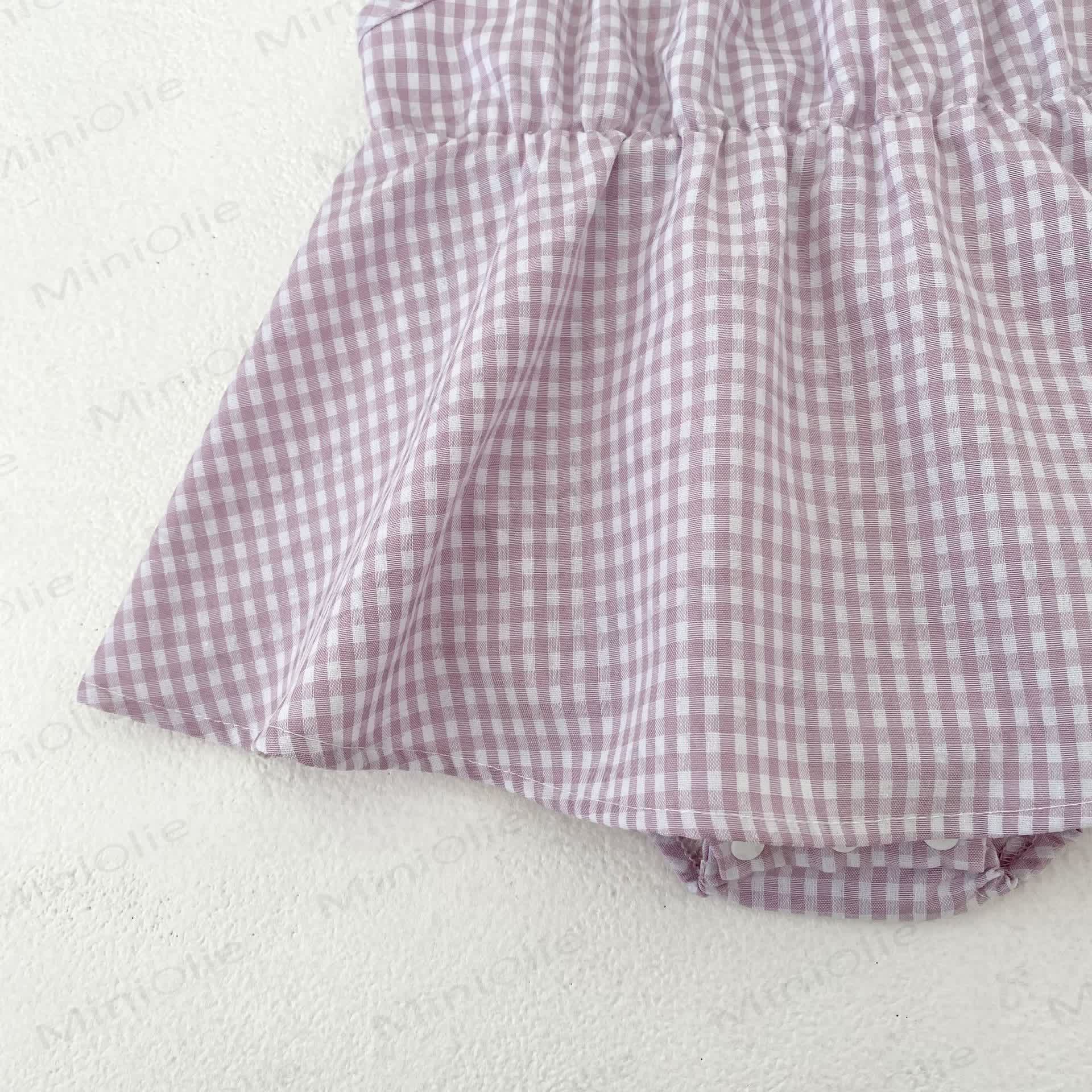 ベビーガールズ用ギンガムチェック柄ノースリーブDressまたは帽子 - image 5
