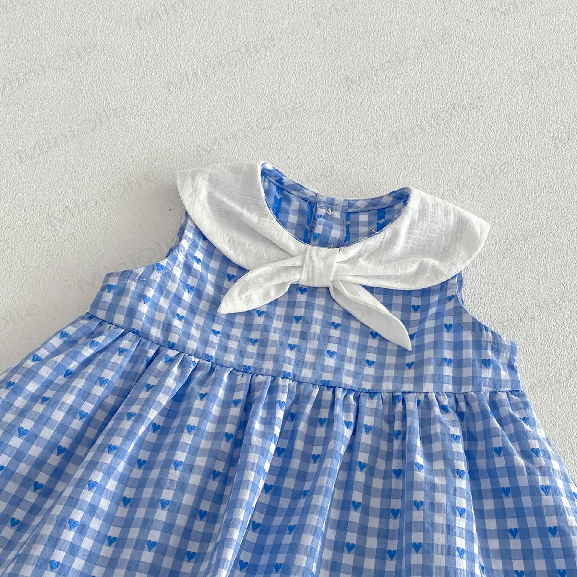 ベビー・幼児用ギンガムチェック柄セーラーカラーDress、リボンベスト、またはギンガムチェック柄スカート - image 8