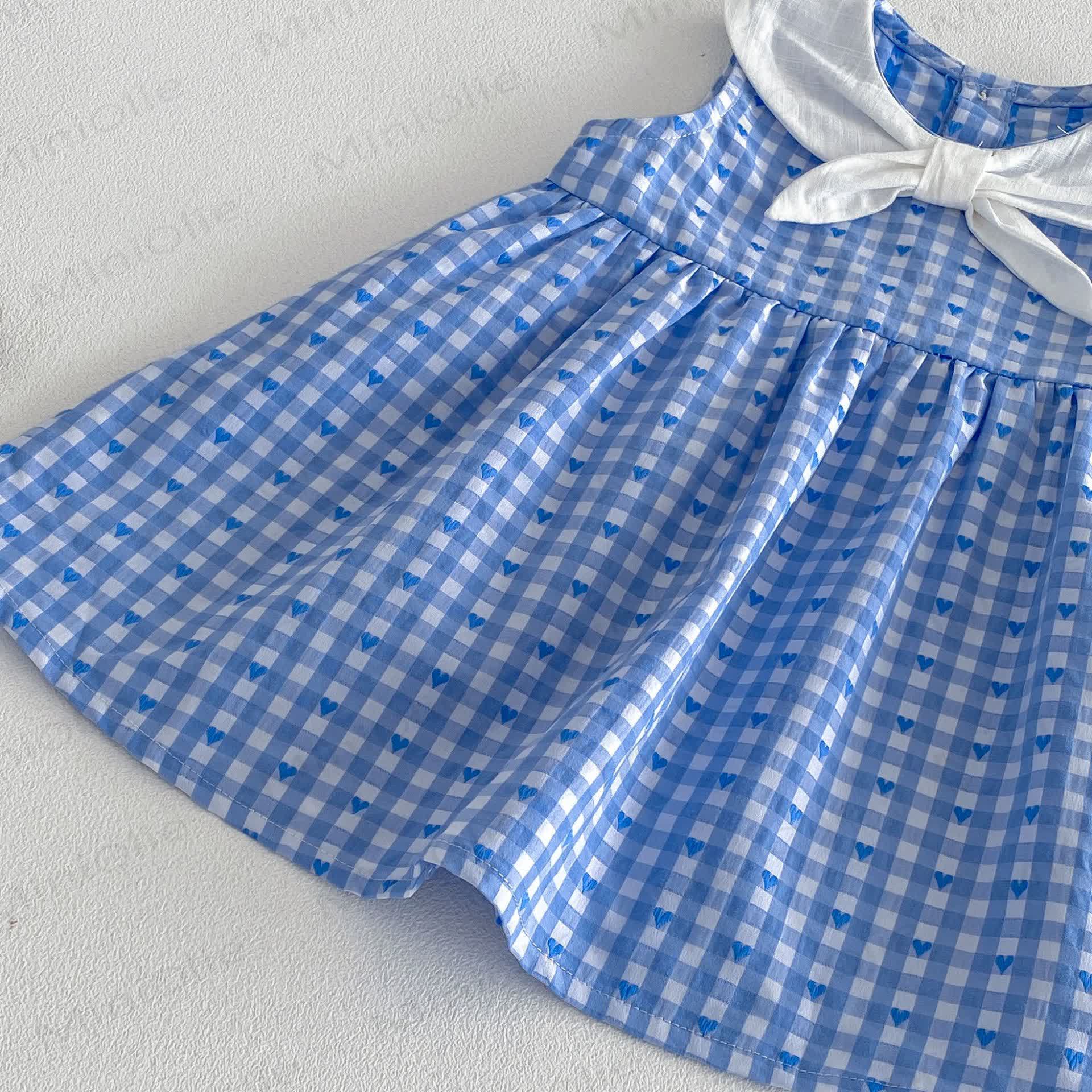ベビー・幼児用ギンガムチェック柄セーラーカラーDress、リボンベスト、またはギンガムチェック柄スカート - image 9