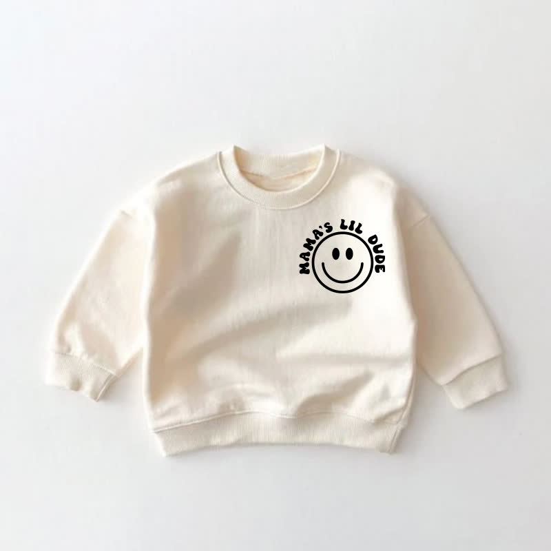ママのちっちゃな男の子DUDE幼児用笑顔スウェットシャツ - image 2