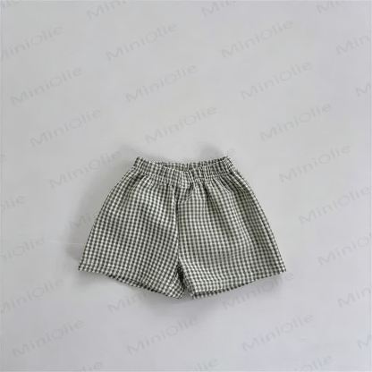 ベビーガールズ用ギンガムチェック柄ショートパンツ - 緑 - 4～5歳 - image 2