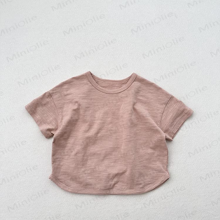 ベビー・幼児用無地サマーTシャツ - ピンク - 6～7歳 - image 3