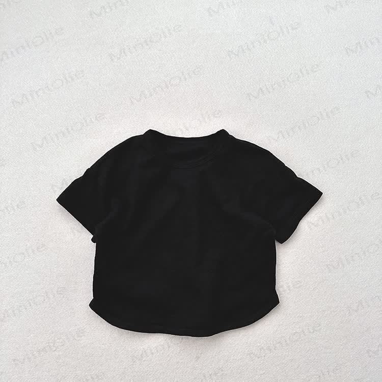 ベビー・幼児用無地サマーTシャツ - 黒 - 6～7歳 - image 4