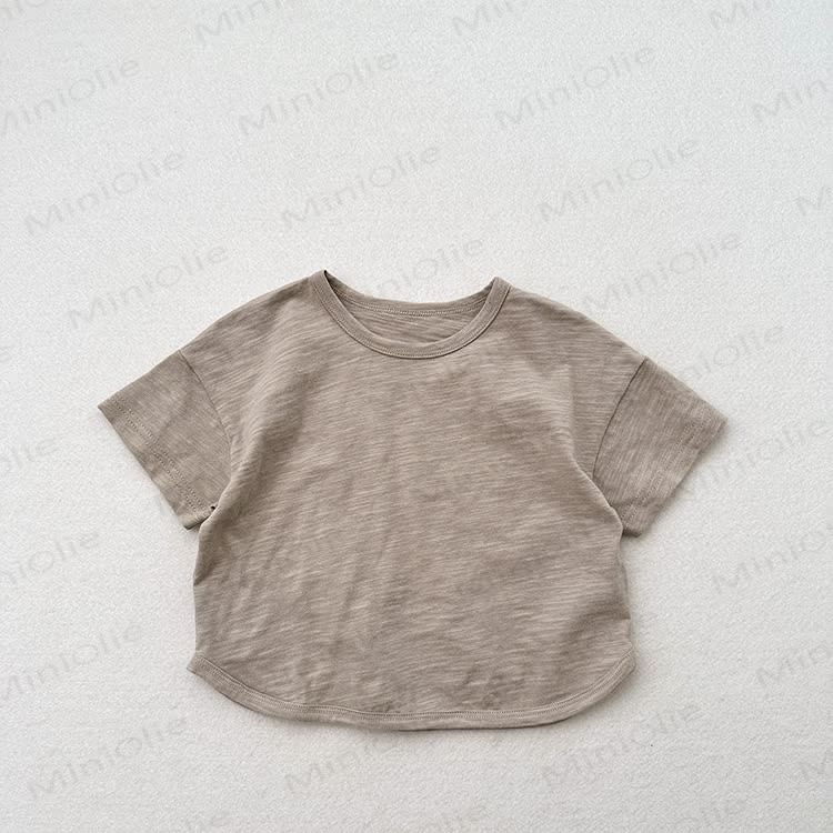 ベビー・幼児用無地サマーTシャツ - グレー - 6～7歳 - image 5