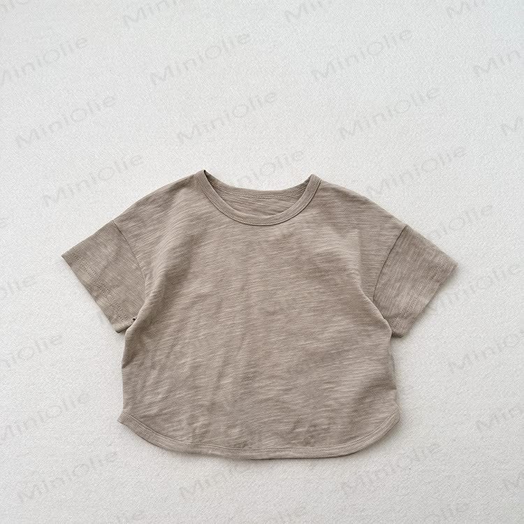 ベビー・幼児用無地サマーTシャツ - グレー - 6～7歳 - image 5