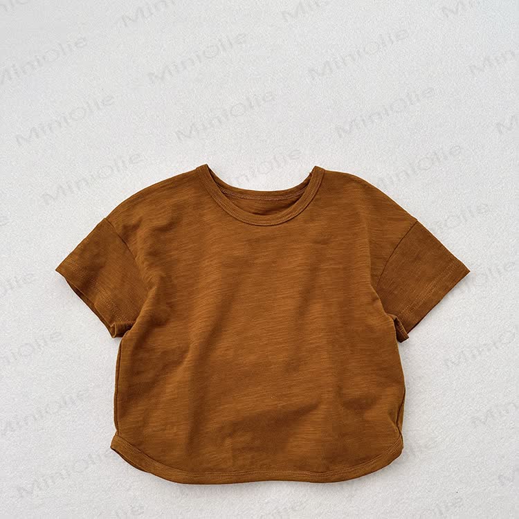 ベビー・幼児用無地サマーTシャツ - キャメル - 6～7歳 - image 9