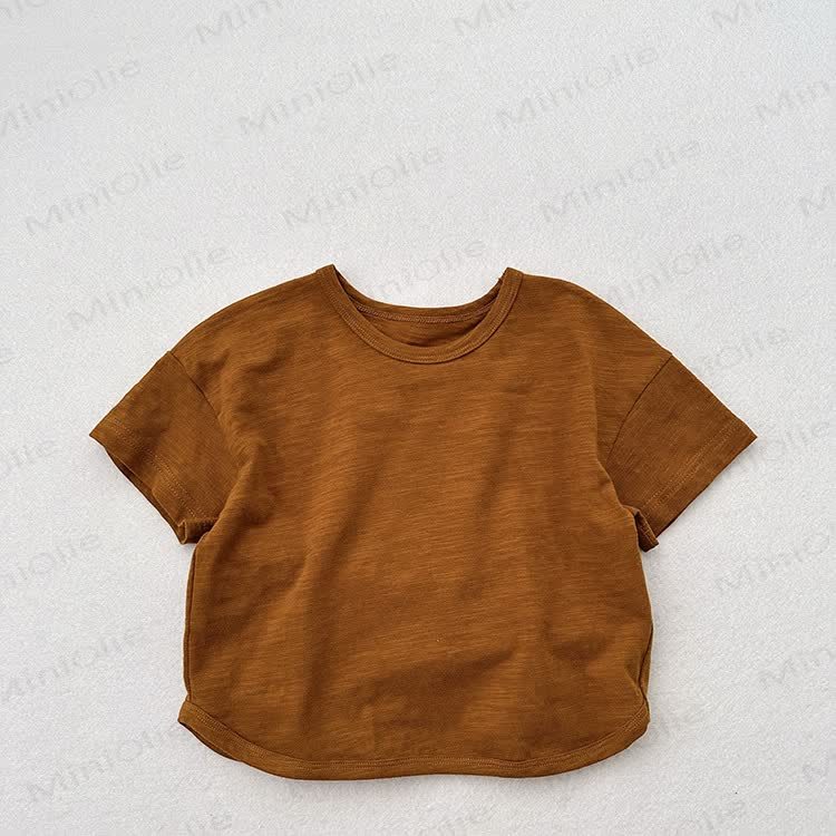 ベビー・幼児用無地サマーTシャツ - キャメル - 6～7歳 - image 9