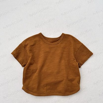 ベビー・幼児用無地サマーTシャツ - キャメル - 6～7歳 - image 9
