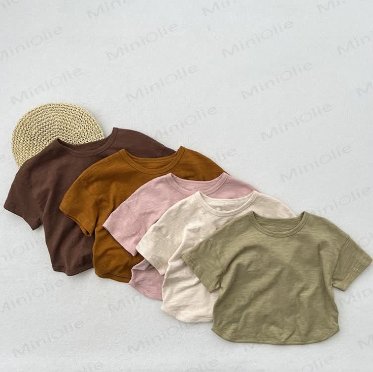 ベビー・幼児用無地サマーTシャツ - image 1